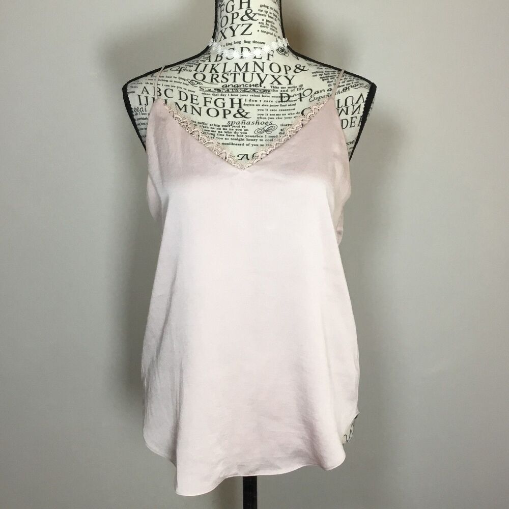 Express pink blush lace trim cami spaghetti strap fairy fairycore cottagecore XS